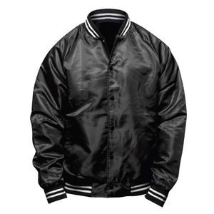 Veste universitaire en satin de haute qualité pour hommes, col montant, manches longues, vêtements de sport en toile, bombardier d'hiver décontracté pour moto Safari - Product Image 1