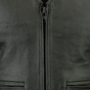 Biker gilet en cuir noir-veste classique de mode/manteau de taille en cuir gilet en cuir de qualité supérieure pour hommes - Product Image 4