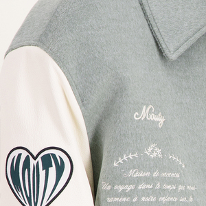 Veste de baseball vintage pour homme, sur mesure, style varsity, manches en cuir, chaîne, broderie en chenille, bombardier, veste d'hiver - Product Image 5