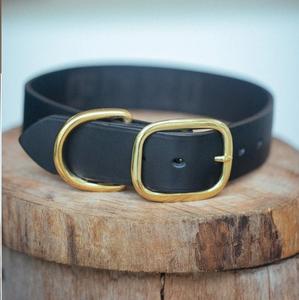 Conjunto de Collar y correa para perro, 32mm de ancho, negro - Product Image 1