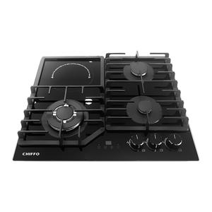 מפעל-כיריים גז 4 מבער באיכות גבוהה עם כיריים אינדוקציה מובנית ותכונות הגנה מרובה בטיחות - Product Image 6