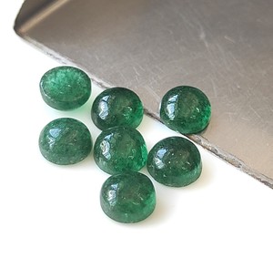 หินอัญมณีทรงกลมสีเขียว2มม.-30มม. หินอัญมณีทรงแบนแบบหลวมสำหรับทำเครื่องประดับ - Product Image 6