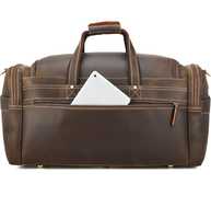 Sac à dos en cuir imperméable de haute qualité pour hommes avec compartiment de rangement pour chaussures, accessoires de voyage et de camping écologiques