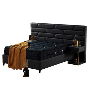 Juego de cama de diseño moderno y elegante tamaño King Queen, base de cabecero de colchón, sistema otomano hidráulico, almacenamiento con Banco y mesita de noche - Product Image 4