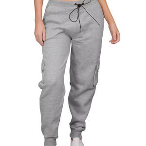 Pantalon cargo pour femme Taille élastiquée Joggers Pantalons longs Bas décontractés - Product Image 1