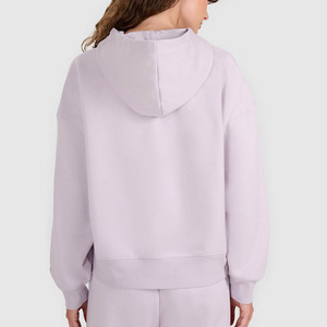 Sudadera con capucha y hombros caídos para mujer con logotipo personalizado de calidad superior, sudaderas con capucha en blanco antiarrugas y transpirables para mujer - Product Image 1