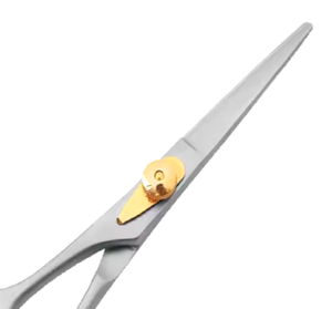 Tijeras de peluquero de alta calidad para zurdos (borde convexo/biselado) Reposapiés y tornillo ajustables de acero inoxidable - Product Image 5