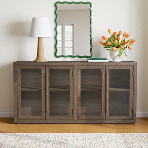 Alaya 72 ''ตู้กับข้าวไม้เนื้อแข็งมะม่วงเฟอร์นิเจอร์ห้องรับประทานอาหารสำหรับห้องนั่งเล่นและห้องครัว - Product Image 2