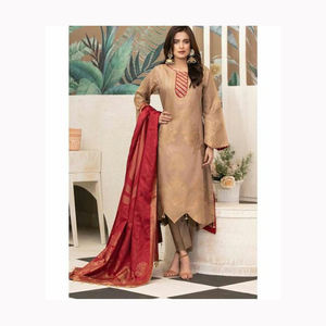India mujeres paquistaníes uso diario mano lavable algodón bloque impreso Salwar traje Material con Dupatta - Product Image 5