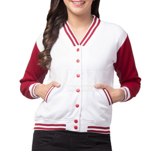 Best Selling Women's Letterman <b>Jacket</b> <b>Plus</b> <b>Size</b> Cotton/Wool Knitted Breathable Stand Collar - Product Image 1