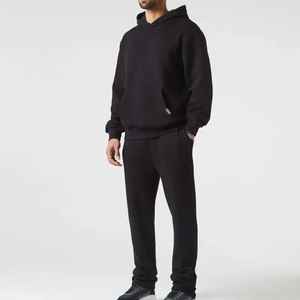 Survêtement en molleton de coton lourd pour hommes de qualité supérieure Sweat à capuche et pantalon de survêtement avec survêtement imprimé brodé 3D - Product Image 2