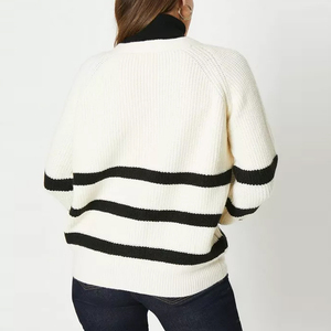 Precio razonable Cárdigan cómodo de punto de buena calidad Suéter de mujer Nueva llegada Servicio OEM Suéter de cárdigan de mujer - Product Image 3