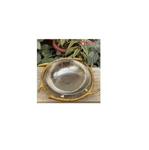 Tazón de servir de Metal de hierro moderno ecológico de diseño atractivo de la mejor calidad, base martillada en forma, recién llegado, frutero, cartón - Product Image 5