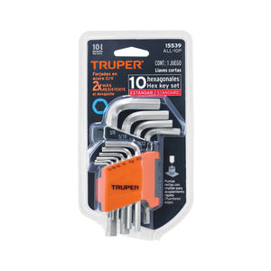 Jeu de 10 clés allen à pointe hexagonale standard avec organiseur - Product Image 2