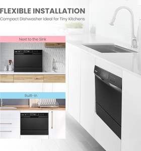 Lavavajillas de Encimera, Lavavajillas Portátil Energy Star, 6 Configuraciones de Vajilla y 8 Programas de Lavado, Velocidad, Cuidado del Bebé, ECO y Vidrio - Product Image 3