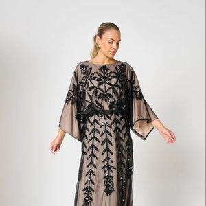 Moderna Línea A Spandex noche para adultos manga completa hasta el suelo gasa antiestática para fiestas casuales en el Club ropa de club nocturno - Product Image 1