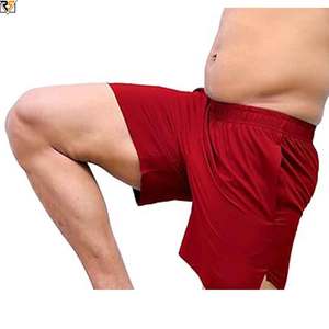 Short extensible en nylon rouge confortable à porter pour le sport short de jogging vêtements de nuit - Product Image 3