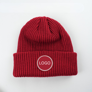 หมวกบีนนี่อะคริลิคโลโก้แผ่นยางหมวกฤดูหนาวอบอุ่นหมวกถักนิตติ้งออกแบบได้ตามต้องการจากโรงงานเวียดนาม - Product Image 3