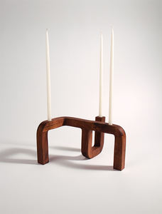 เชิงเทียนไม้แกะสลักมือดีไซน์ทันสมัยสำหรับเทียน3แท่งเชิงเทียนไม้อะคาเซียทันสมัย - Product Image 5