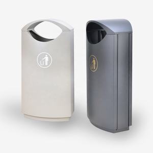 खड़े स्टेनलेस स्टील के कचरे के डिब्बे ब्रश सतह के इनडोर और आउटडोर कचरे के भंडारण बाल्टी - Product Image 2