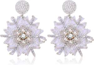 Pendientes de oro empanado de estilo europeo y americano con diseño verde rojo, venta al por mayor, pendientes de cuentas occidentales, conjunto bohemio - Product Image 2