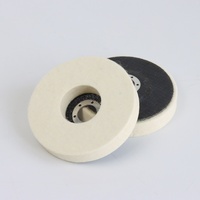 Tampon de polissage/lustrage en laine rouge Ulike 125 mm, grain 220, abrasif moyen, OEM pour le polissage du métal, du marbre, de la pierre, des meubles et des voitures