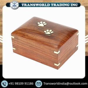 Urne de crémation en bois de luxe pour animaux de compagnie pour chiens et chats cendres souvenir commémoratif écologique personnalisé - Product Image 3