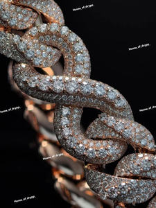 Collar de Cadena Cubana de Plata 925 con Incrustaciones de Diamantes, Estilo Hip Hop de Lujo para Hombre y Mujer - Product Image 4