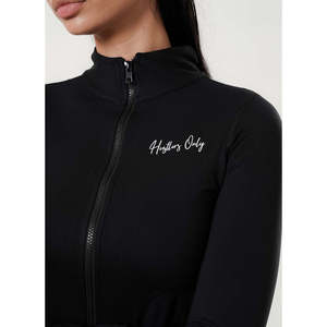 Haut de sport respirant à fermeture éclair - Noir - Haut de sport à fermeture éclair pour femme - Haut de sport respirant à manches longues - T-shirt de compression pour l'entraînement - Personnalisé - Fitness - Product Image 5