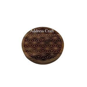 Creative Natural Wood Round Shape Drinking <b>Coaster</b> <b>Set</b> <b>With</b> <b>Holder</b> Table Decorative kitchenware Use Classic Tea Cup <b>Coasters</b> <b>Set</b> - Product Image 2