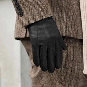 Gants en similicuir PU de haute qualité pour hommes gants de conduite d'hiver coupe-vent et chauds à la mode pour les scènes extérieures et décontractées - Product Image 6