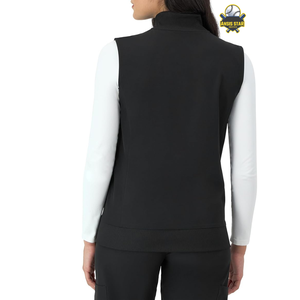 Uniformes Médicos Personalizados para Enfermeras, Blusas de Trabajo de Punto con Spandex, Chalecos con Bolsillos, OEM, Ropa de Trabajo para Hospital, MOQ Bajo, Secado Rápido, Transpirable - Product Image 3
