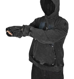 Sweat à capuche surdimensionné pour homme, de qualité supérieure, personnalisé, en coton 100% 500 g/m², style streetwear d'hiver, crocheté - Product Image 1