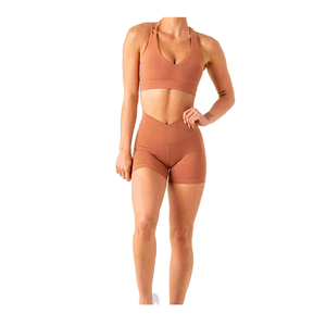 Conjunto de traje de Yoga de nuevo diseño de calidad superior para mujer, conjunto de pantalones cortos activos y sujetador, ropa deportiva para gimnasio al aire libre - Product Image 6