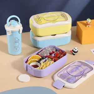 Bento Lunchbox Voor Kinderen Lunchcontainer Lekvrij Voor Kinderen Volwassenen Tieners School Upgrade Lunchcontainers Met Fles
