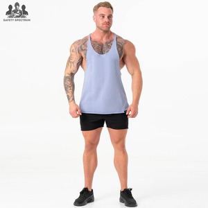 High Quality Custom Logo Design Men Gym <b>Stringer</b> Tank Top Quick Dry Eco-Friendly Breathable Knitted Casual 100% Cotton - Product Image 6