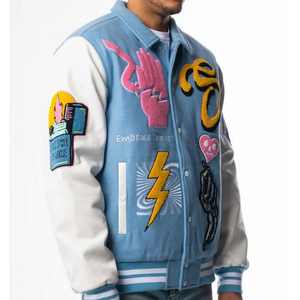 Top Design <b>Shirts</b> Newest Design Men Varsity Jacket For Sale In Best Quality Durable Custom Design Men Varsity Jacket For Sale - Product Image 1