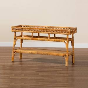 Mesa de consola de ratán vintage natural, muebles modernos para el hogar, para sala de estar, comedor, hotel, mesa de consola de entrada aplicable, Vietnam - Product Image 2