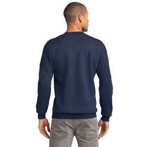 Custom Digital Printing Black Wholesale Winter Cozy Pullover Solid Color Casual Thermal Sweatshirt for Men - Product Image 5