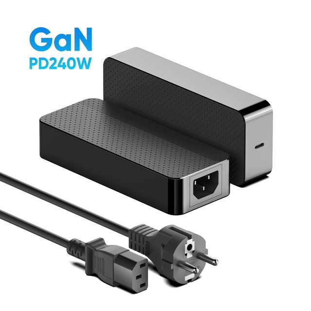 48V 5A 240W GaN PD3.1 Power Adapter for High-end Laptops, Gaming Handhelds & Gaming Laptops External GPU Enclosures and Monitors