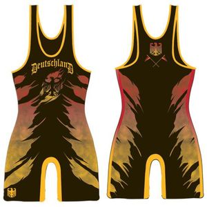 Singlet de Lucha Libre Deportiva Brillante con Sublimación Personalizada, Diseño Personalizado, Ligero, Compresión Ajustada, Tejido Elástico y Duradero - Product Image 4