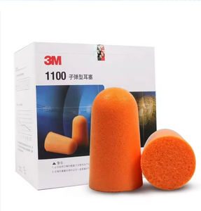 3M 1100 Tapones para los oídos de espuma desechables en forma de bala Sin cable Alta reducción de ruido hasta 29dB Utilizado en minería y construcción - Product Image 1