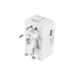 933L 4-in-1 Travel <b>Adapter</b> with EU <b>UK</b> AU US <b>Plugs</b> and USB Charger - Product Image 2