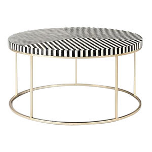 Nouvelle Arrivée : Meuble d'appoint de luxe pour la décoration intérieure, avec plateau en os incrusté, en bois, design os incrusté, table gigogne - Product Image 4