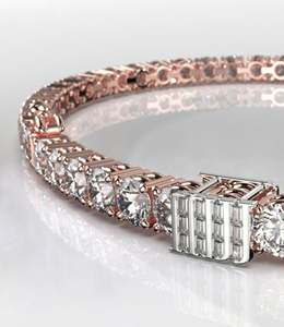 Bracelet tennis, bracelet tennis en or rose, bracelet tennis, bracelet diamant, cadeau pour elle, bracelet minimaliste - Product Image 4