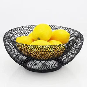 Fabrication et fournisseur panier à fruits en métal nouvelle Table fantaisie faite à la main forme ronde panier à fruits en métal dernière arrivée - Product Image 1