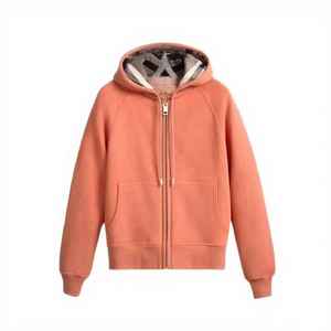 custom High Quality Soft Cotton <b>Zip</b>-<b>up</b> <b>Jacket</b> for Women Custom Logo Hoodie Casual for Winter Autumn hoodie - Product Image 5