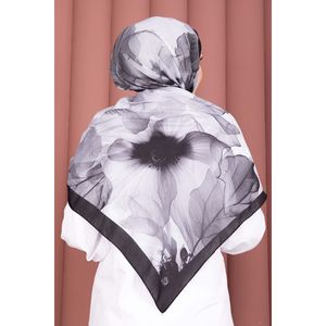 Black Rose Pattern Scarf Series Floral Design - Product Image 3