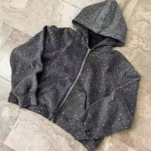 Sudadera con Capucha de Forro Polar con Pedrería Personalizada de Alta Calidad para Hombre, Diseño Moderno para Invierno - Product Image 3