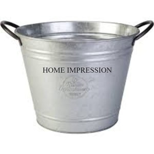 Macetas y macetas de flores de estaño galvanizadas de calidad superior con mango de madera Forma y tamaño personalizados Maceta y macetas de flores de metal - Product Image 6